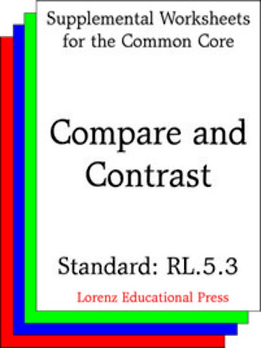 Cover image for CCSS RL.5.3 Compare and Contrast